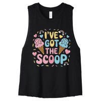 IVe Got The Scoop Ice Cream Pun For Ice Cream Lovers Women's Racerback Cropped Tank