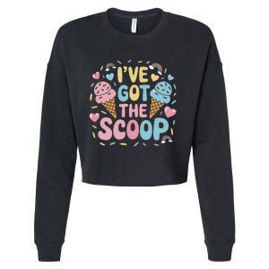 IVe Got The Scoop Ice Cream Pun For Ice Cream Lovers Cropped Pullover Crew