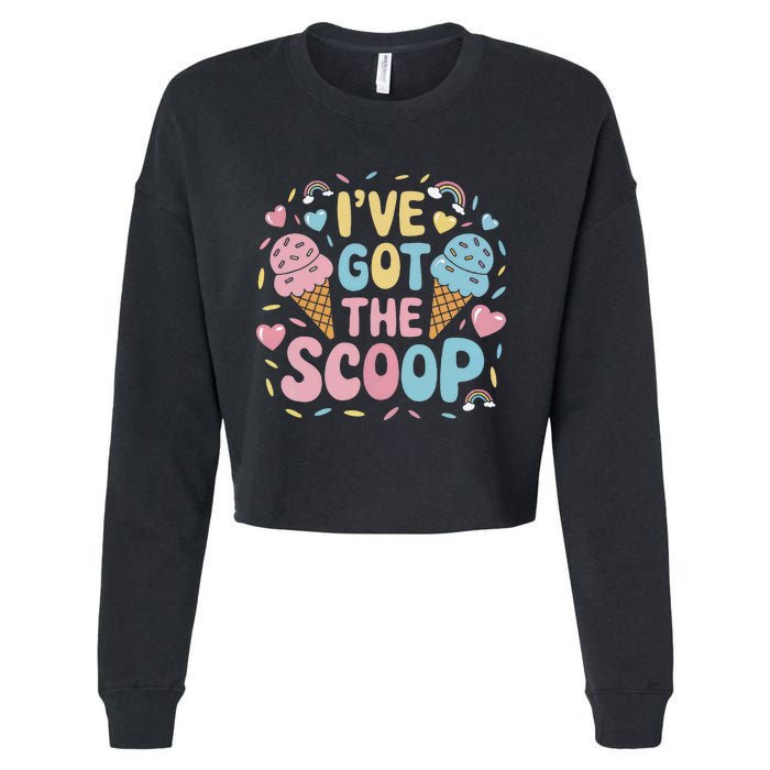 IVe Got The Scoop Ice Cream Pun For Ice Cream Lovers Cropped Pullover Crew