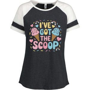 IVe Got The Scoop Ice Cream Pun For Ice Cream Lovers Enza Ladies Jersey Colorblock Tee