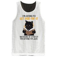 Im Going To Let God Fix It Im Going To Jail Funny Mesh Reversible Basketball Jersey Tank