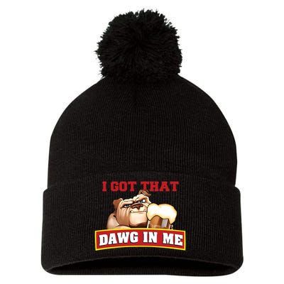 I Got That Dawg In Me Root Beer Dawg Pom Pom 12in Knit Beanie