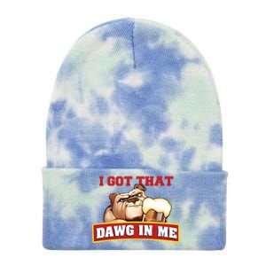 I Got That Dawg In Me Root Beer Dawg Tie Dye 12in Knit Beanie