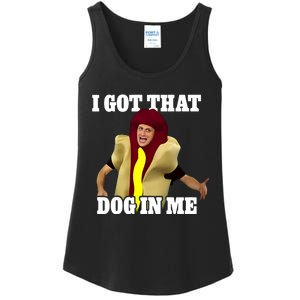 I Got That Dog In Me Hot Dog Costume In Me Ladies Essential Tank