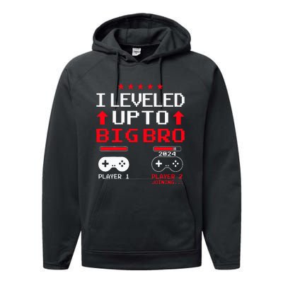 IM Going To Be A Big Brother 2024 I Leveled Up To Big Bro Performance Fleece Hoodie