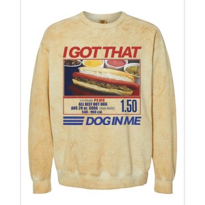 I Got That Dog In Me Funny Hotdog Combo Colorblast Crewneck Sweatshirt