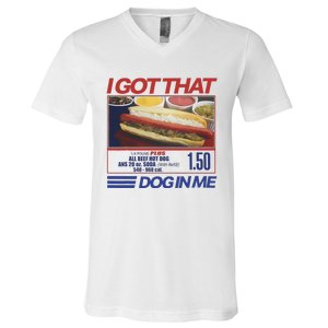 I Got That Dog In Me Funny Hotdog Combo V-Neck T-Shirt