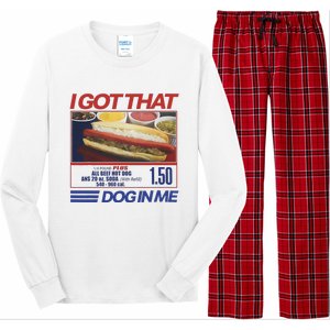 I Got That Dog In Me Funny Hotdog Combo Long Sleeve Pajama Set