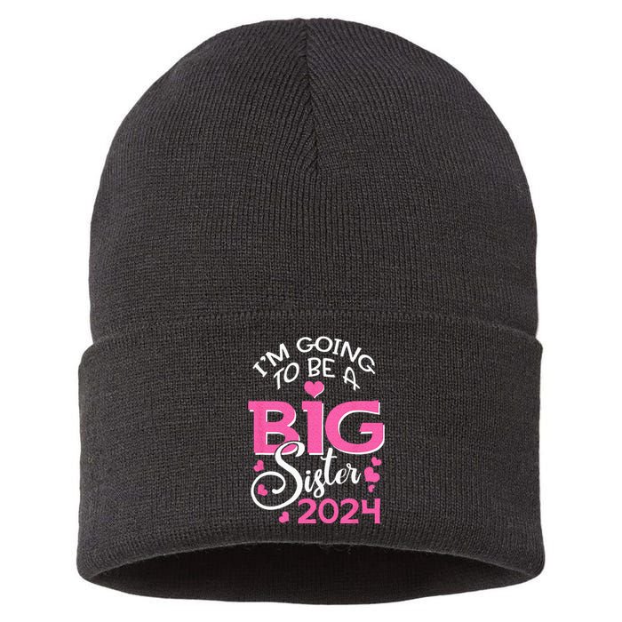 Im Going To Be A Big Sister 2024 Pregnancy Announcement Sustainable Knit Beanie