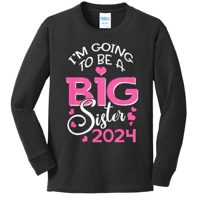 Im Going To Be A Big Sister 2024 Pregnancy Announcement Kids Long Sleeve Shirt