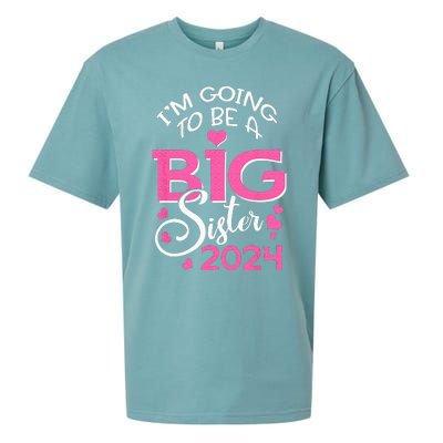 Im Going To Be A Big Sister 2024 Pregnancy Announcement Sueded Cloud Jersey T-Shirt