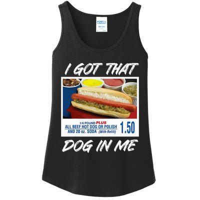 I Got That Dog In Me Funny Hot Dogs Ladies Essential Tank