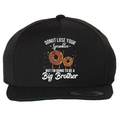 I'm Going To Be A Big Brother Birth Baby Announcement Donut Wool Snapback Cap