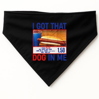 I Got That Dog In Me Funny Hotdogs Combo 4th Of July Dad Mom USA-Made Doggie Bandana