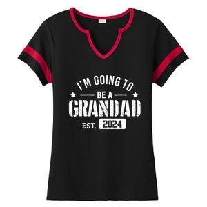 Im Going To Be A Grandad Est 2024 Funny Gift Promoted To Grandpa Great Gift Ladies Halftime Notch Neck Tee