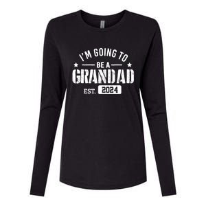 Im Going To Be A Grandad Est 2024 Funny Gift Promoted To Grandpa Great Gift Womens Cotton Relaxed Long Sleeve T-Shirt