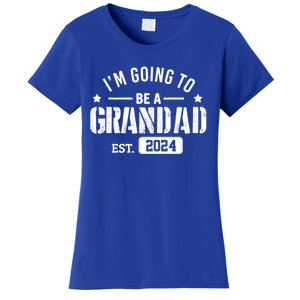 Im Going To Be A Grandad Est 2024 Funny Gift Promoted To Grandpa Great Gift Women's T-Shirt