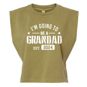 Im Going To Be A Grandad Est 2024 Funny Gift Promoted To Grandpa Great Gift Garment-Dyed Women's Muscle Tee