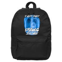 I Got That Dawg In Me Xray Pitbull Ironic Meme Viral Quote 16 in Basic Backpack