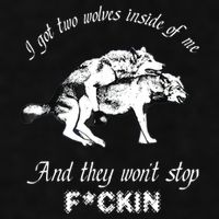 I Got Two Wolves Inside Of Me And They Won’t Stop Fckin Ladies PosiCharge Tri-Blend Wicking Tank