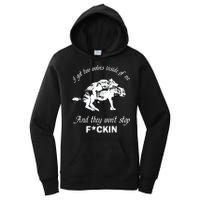 I Got Two Wolves Inside Of Me And They Won’t Stop Fckin Women's Pullover Hoodie