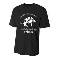 I Got Two Wolves Inside Of Me And They Won’t Stop Fckin Youth Performance Sprint T-Shirt
