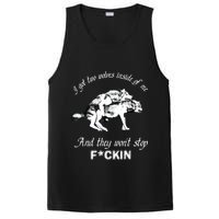 I Got Two Wolves Inside Of Me And They Won’t Stop Fckin PosiCharge Competitor Tank