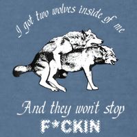 I Got Two Wolves Inside Of Me And They Won’t Stop Fckin Garment-Dyed Sweatshirt