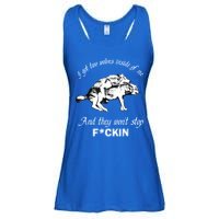 I Got Two Wolves Inside Of Me And They Won’t Stop Fckin Ladies Essential Flowy Tank