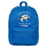 I Got Two Wolves Inside Of Me And They Won’t Stop Fckin 16 in Basic Backpack