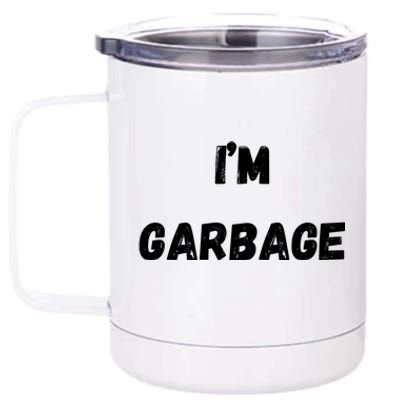 IM Garbage Trump 2024 Trump Supporter Garbage 12 oz Stainless Steel Tumbler Cup