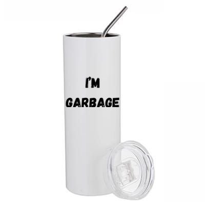 IM Garbage Trump 2024 Trump Supporter Garbage Stainless Steel Tumbler