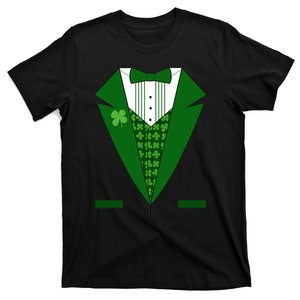 Irish Green Tuxedo Shamrock Saint Patricks Day Boy T-Shirt