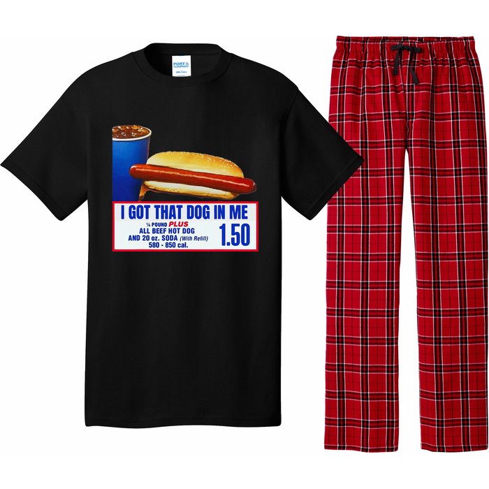 I Got That Dog In Me Funny Retro Vintage Sports Meme Hotdog Pajama Set