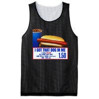 I Got That Dog In Me Funny Retro Vintage Sports Meme Hotdog Mesh Reversible Basketball Jersey Tank