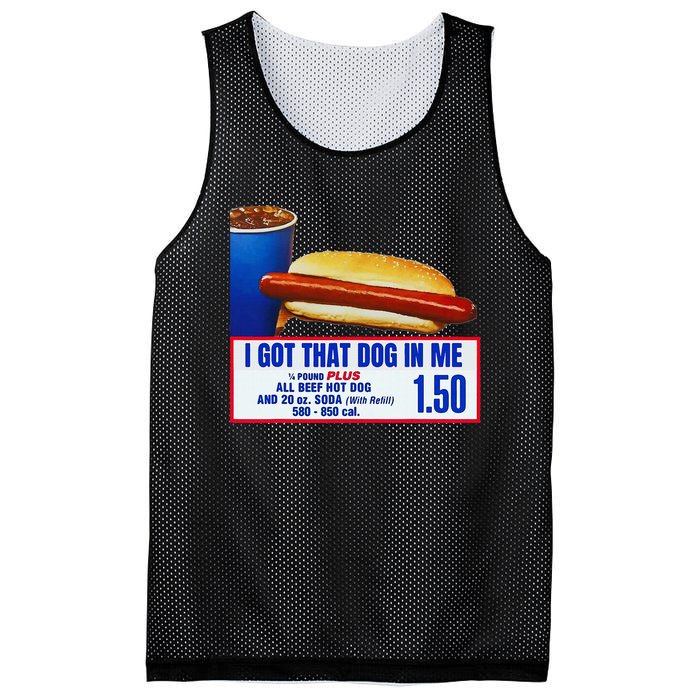 I Got That Dog In Me Funny Retro Vintage Sports Meme Hotdog Mesh Reversible Basketball Jersey Tank