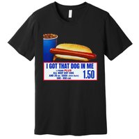 I Got That Dog In Me Funny Retro Vintage Sports Meme Hotdog Premium T-Shirt