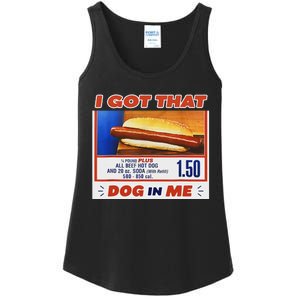 I Got That Dog In Me Hotdog Meme Viral Quote Ladies Essential Tank