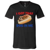 I Got That Dog In Me Funny Hyrax Dank Memes V-Neck T-Shirt