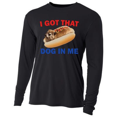 I Got That Dog In Me Funny Hyrax Dank Memes Cooling Performance Long Sleeve Crew