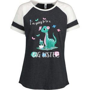 IM Going To Be A Big Sister 2024 Announcing Pregnancy Enza Ladies Jersey Colorblock Tee