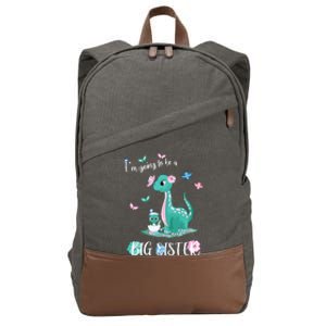 IM Going To Be A Big Sister 2024 Announcing Pregnancy Cotton Canvas Backpack