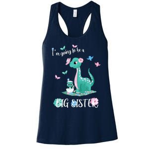 IM Going To Be A Big Sister 2024 Announcing Pregnancy Women's Racerback Tank