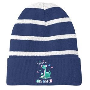 IM Going To Be A Big Sister 2024 Announcing Pregnancy Striped Beanie with Solid Band