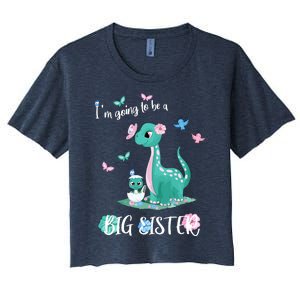 IM Going To Be A Big Sister 2024 Announcing Pregnancy Women's Crop Top Tee