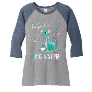 IM Going To Be A Big Sister 2024 Announcing Pregnancy Women's Tri-Blend 3/4-Sleeve Raglan Shirt