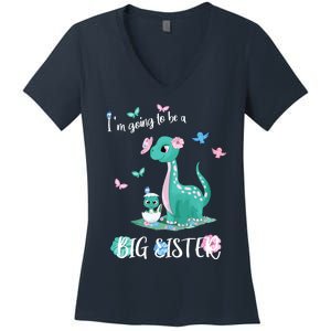 IM Going To Be A Big Sister 2024 Announcing Pregnancy Women's V-Neck T-Shirt