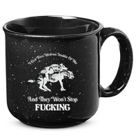 I Got Two Wolves Inside Of Me And They Wont Stop Fuckin 15oz Campfire Ceramic Mug