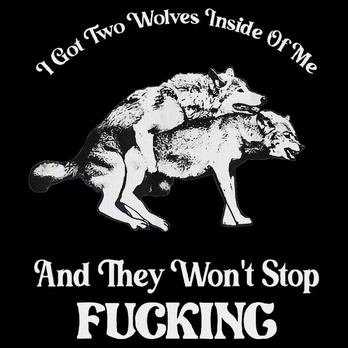 I Got Two Wolves Inside Of Me And They Wont Stop Fuckin 16 in Basic Backpack