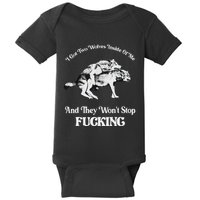 I Got Two Wolves Inside Of Me And They Wont Stop Fuckin Baby Bodysuit